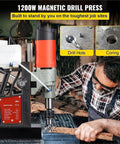 Ditch heavy lifting with this beastly 11 Piece Electric Magnetic Drill Press, 1200W, drilling on tough job sites with precision.