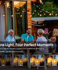 Outdoor String Lights Led 100Ft Waterproof Patio Lighting With ST38 Dimmable LED Bulbs Vintage Shatterproof Edison Style in use