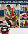 Ultra Slim EMS Medical Sling Bag For Onsite First Aid And Rapid Response in use for quick access in emergencies.