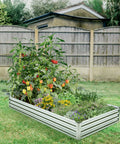 Two Pack Galvanized Raised Garden Bed Kit 6 By 3 By 1 Feet Metal Planter For Flowers Vegetables And Herbs Durable Anti Rust Open Bottom Design No Fuss Easy Assembly in garden