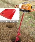 Heavy Duty 6 Inch Red Replacement Blade For Earth Auger With Durable Manganese Steel And Carbon Tungsten Coating in field setting