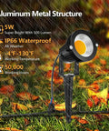 Close-up of a 5W LED from Low Voltage Outdoor Landscape Lighting Kit 10 Pack 5W COB LEDs 500LM Each 12V Waterproof Garden Path Lights
