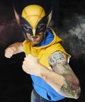 Legit Screen Accurate Wolverine Premium Roleplay Mask Featuring Authentic Movie Details And Officially Licensed Construction For Top Shelf Adult Collectibles And Zero Fuss Cosplay worn by male model in action pose.