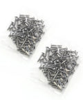 160 Piece Marine Grade Stainless Steel Truss Head Screws Set, 10 x 1-1/4 Inches, shown in two plastic bags