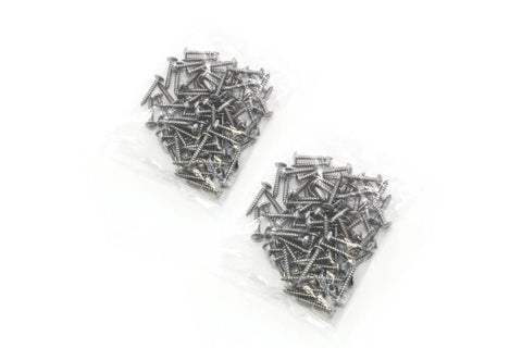 160 Piece Marine Grade Stainless Steel Truss Head Screws Set, 10 x 1-1/4 Inches, shown in two plastic bags