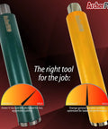 Five Inch Diamond Turbo Core Drill Bit And Hole Saw For Concrete And Masonry, 14 Inch Drill Depth, 1-1/4 To 7 Arbor