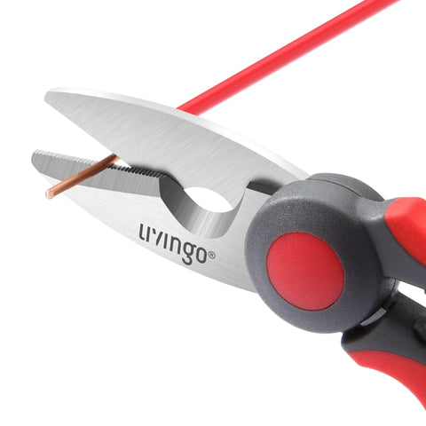 Heavy Duty 6 Inch Electrician Scissors With Micro Serrated Edge For Precise Stripping Network Cables Fiber Optics No Slip Wire Cutter Snips Pro Grade Tradesman Toolkit Essential cutting copper wire.