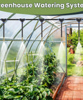 Comprehensive 40 Nozzles Drip Irrigation Kit Plug And Play With No Fuss Setup 200 Ft Hose misting plants in greenhouse