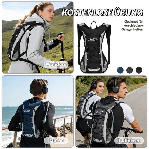 Lightweight Running Vest With Adjustable Chest Pack And Pistol Holster Hydration Vest With 1.5L Bladder Reflective Hydration Gear
