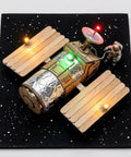 DIY spaceship model with 50 Pack Mini LED Lights Kit For Crafts And Dollhouses RGB Color Changing Battery Powered Cordless