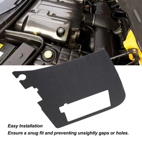Heavy Duty Abs Battery Box Cover For C5 Corvette 1997 To 2004 displayed in engine bay, showing snug fit and ABS material.