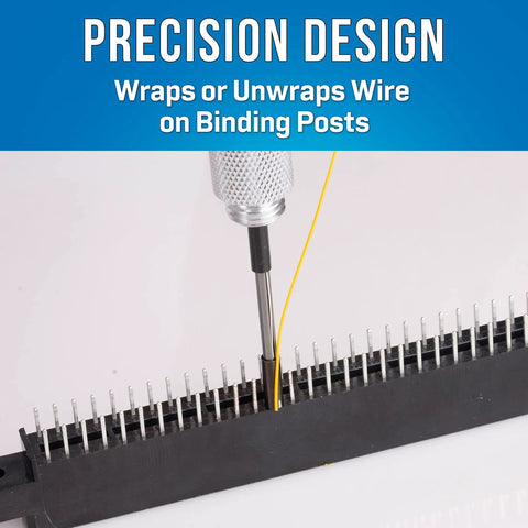 Two In One Handy Wire Wrapping And Unwrapping Tool For 22 24 AWG Wire 13/64 OD One Inch Hole Depth Compact Precision Tool on binding posts