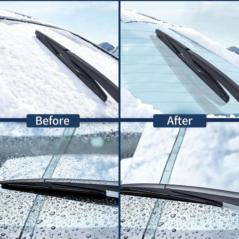 Quality Rear Wiper Blade 13 Inch Tight Swap For Jaguar F Pace Alfa Romeo Stelvio Maserati Levante Oem Style in before and after snow and rain