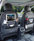 Car Seat Organizer And Backseat Protector With Waterproof Leather Kick Mats, Large Pockets For Storage For Kids And Pets