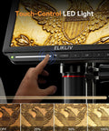 4K Coin Digital Microscope With 8 Inch LCD, 52MP Imaging, HDMI Output, Soldering Microscope For Electronics And Jewelry, Ultra Clear Micro Detail, Adjustable LED Lighting, Live View For Hobbyists And Pros touch-control LED light and coin detail