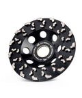 4.5 Inch Diamond Cup Wheel For Aggressive Concrete Grinding And Coating Removal 30 To 40 Grit With Seven Eighths Inch Arbor Heavy Duty