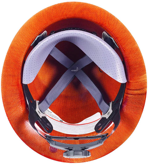 Fas-Trac III Replacement Suspension for Skullgard Cap Style Hard Hats, 4-Point Attachment, Large Size, Black, inside view