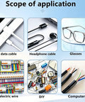 Dope Heat Shrink Tube Set With 150 Pieces And 8 Sizes For Snazzy DIY Wrapping, 3:1 Ratio Adhesive Lining Cable Sleeves Perfect For Everyday Repairs And Cool Projects In Sleek Black for data cables, headphones, glasses, and electric wire