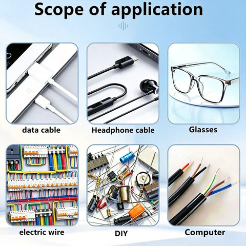 Dope Heat Shrink Tube Set With 150 Pieces And 8 Sizes For Snazzy DIY Wrapping, 3:1 Ratio Adhesive Lining Cable Sleeves Perfect For Everyday Repairs And Cool Projects In Sleek Black for data cables, headphones, glasses, and electric wire