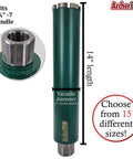 5 Inch Aggressive Diamond Turbo Core Drill Bits With V Tip For Core Drill Stand Rigs In Concrete Masonry And Cinder Blocks Dry Or Wet Use Laser Welded Segments Thin Wall Steel Core Medium Bond For General Purpose Drilling Across Materials