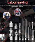 Top Notch 16 Piece Chrome Vanadium Socket Adapter Kit With Tough Extension Rods And Universal Joints For Pro Auto Shops And Home Garage Projects That Get The Job Done Super Fast, chrome vanadium socket adapters and extension rods