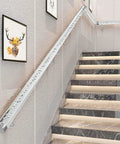 Clear Acrylic Stair Handrail With Wall Mounted Grab Bar And Reinforced Stainless Brackets For Non Slip Indoor Safety Railing visible along stairs.