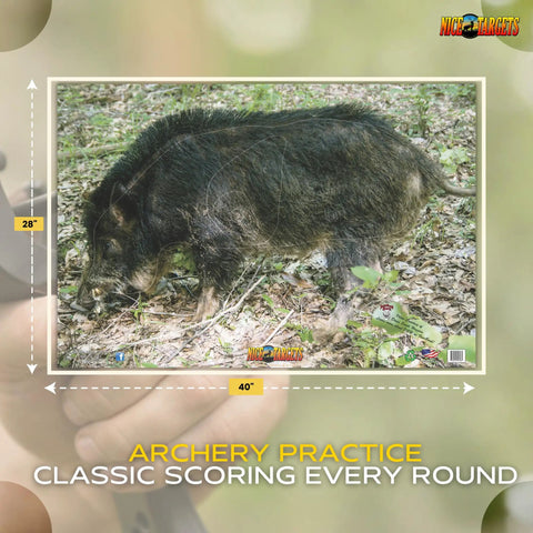 Wild Boar Archery Target For Real Life Shoot Practice And Hunt Mode Training Photorealistic Life Size 28 By 40 Plastic Target
