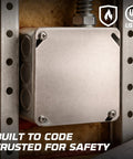 Beefy 4x4 Electrical Junction Box Kit With Blank Covers, Heavy Duty Steel, mounted on wall UL Listed 4 Inch Boxes