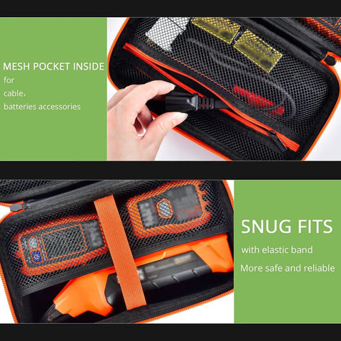 Tough As Nails Case For Klein Tools ET310 AC Circuit Breaker Finder And Integrated GFCI Outlet Tester With mesh pocket and snug fit