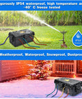 Medium Outdoor Electrical Box Weatherproof IP54 With Six Cable Entry Ports installed in garden protecting plugs from rain and snow.