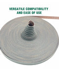 Heavy Duty GT2 Open Timing Belt For 3D Printing Rigs, 50M roll, 15mm wide rubber drive belt in circular shape.