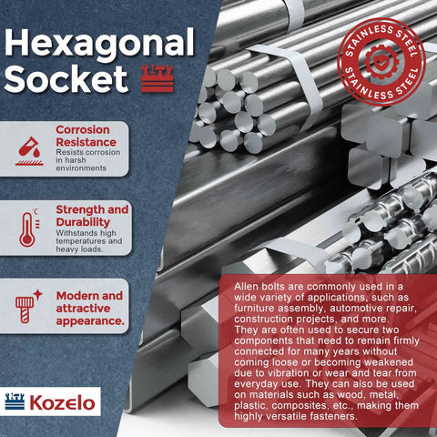 Top Shelf 304 Stainless Steel Socket Head Cap Screws M3 X 20mm Hex Drive Fasteners Silver 100 Piece Lot in hexagonal socket arrangement.