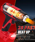 Cordless Heat Gun 380W Fast Heating Up To 1022F And 572F, Compatible With M18 18V Battery, Portable Hot Air Tool, LED light