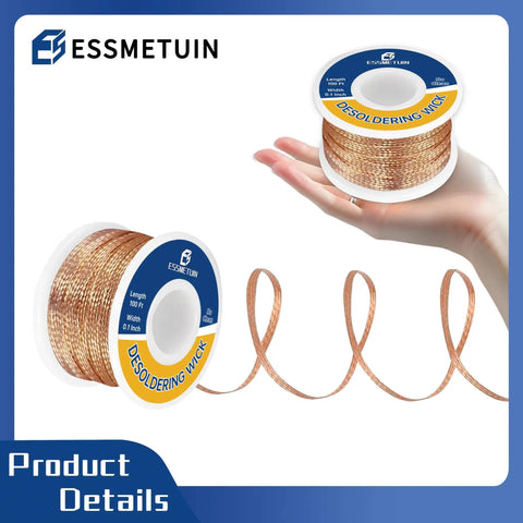Desoldering Wick Braid With Flux 100 Ft No Clean Soldering Wick For Electronics And PCB Rework Easy Desoldering Tool