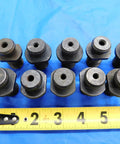 Score This Killer Ten Piece Lot of Coolant Thru Retention Knobs and Pull Studs Built Heavy Duty for Cat45 Cnc Machining showing ten heavy duty knobs on blue surface with ruler.