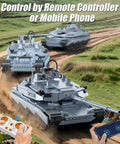 Totally Rad RC Tank WW2 Abrams X Building Set With 1192 Building Blocks App And Remote Controlled Military Vehicle Kit