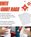 Bulk Cotton T Shirt Rags Heavy Duty 5 Lb Bag Low Lint Wiping Cloths For Paint Stain Grease Shop Auto Use.