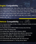 Engine and vehicle compatibility chart for mini bikes, compatible with Predator, Honda, Coleman, Baja Warrior, and Massimo models