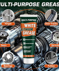 Lithium Grease Tube With Brush, Multi Purpose Lithium Lubricant For Hinges, Bearings, Gears And Chains, Waterproof And Rust Proof