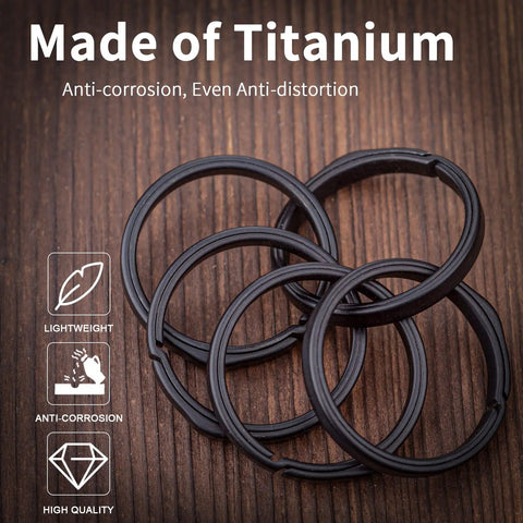 Heavy Duty Titanium Key Ring Set With Side Push Design For Easy One Hand Access Split Keyring And Carabiner Keychains