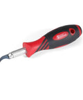 Fret Slot Cleaning Tool With Replaceable Chisel Blades for luthiers, red-black handle, precise fretboard cleaning and repair.