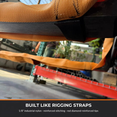 Kickass High Visibility Nylon Forklift Sleeve Delivers Top Shelf Guard For Delicate Loads While Giving A Non Slip Grip And An Easy As Pie Install On Forks Measuring Three To Six Inches Wide
