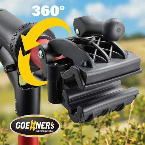 360° rotating head clamp on Beefed Up 2.0 Bike Repair Stand Portable Aluminum Workstand For Electric Mountain And Road Bikes