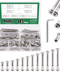 Tough As Nails M6 Socket Cap Bolts And Barrel Nuts Assortment Kit With Hex Setter Tool 141 Piece premium steel fastener kit.