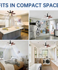 Ceiling Fan With Light Dimmable E26 Socket Dual Function Fan And Light Replaceable LED Board Includes One Spare Bulb