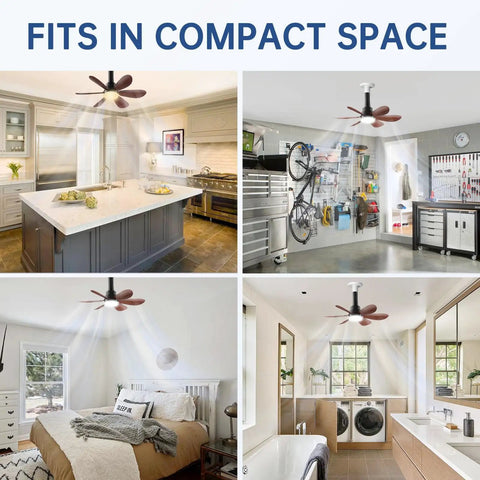 Ceiling Fan With Light Dimmable E26 Socket Dual Function Fan And Light Replaceable LED Board Includes One Spare Bulb