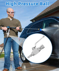 2-pack heavy-duty stainless steel pressure washer ball valve kit with 3/8-in quick disconnect, 4500 PSI.