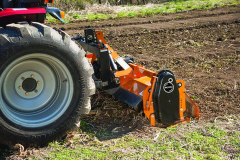 Tractor with RT20.60 rotary tiller attachment showcasing replacement lining ring for RT20.60 Rotary Tiller OEM Quality Genuine Part