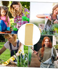 Collage of women gardening with Heavy Duty Aramid Arm Guards For Women, Badass Forearm Shields For Gardening And Yard Work.