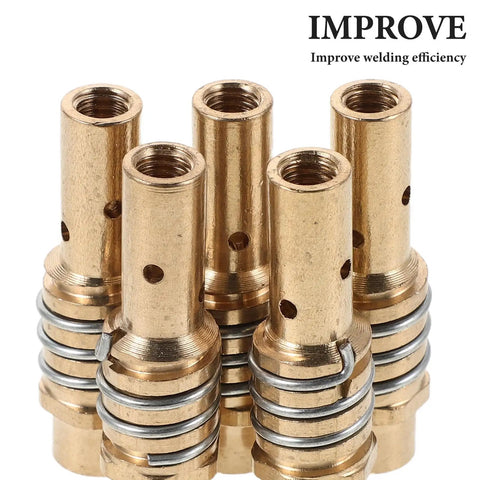 Hot Deal 10pcs Alloy Welding Torch Contact Tip Holder Diffuser Assembly For Mig Mag Guns minimal spatter golden alloy diffuser set